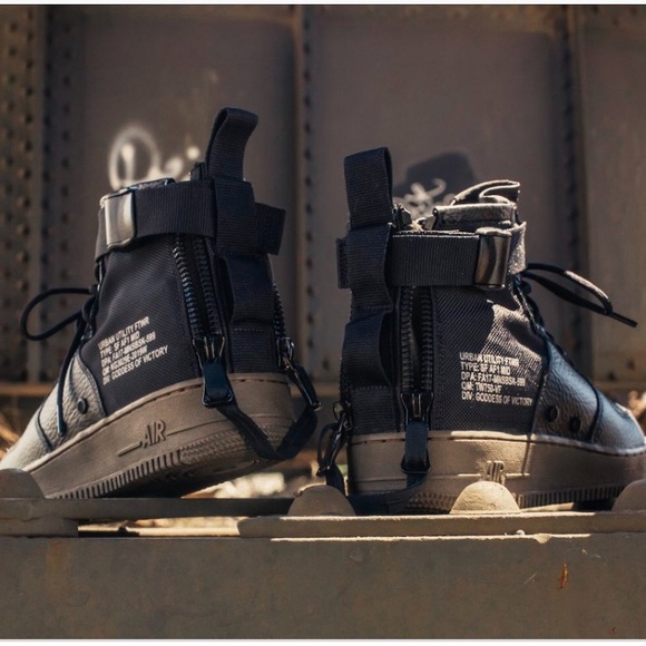 NWT Nike SF AF 1 MID Black-Gum Light Braun WMNS - Picture 4 of 7